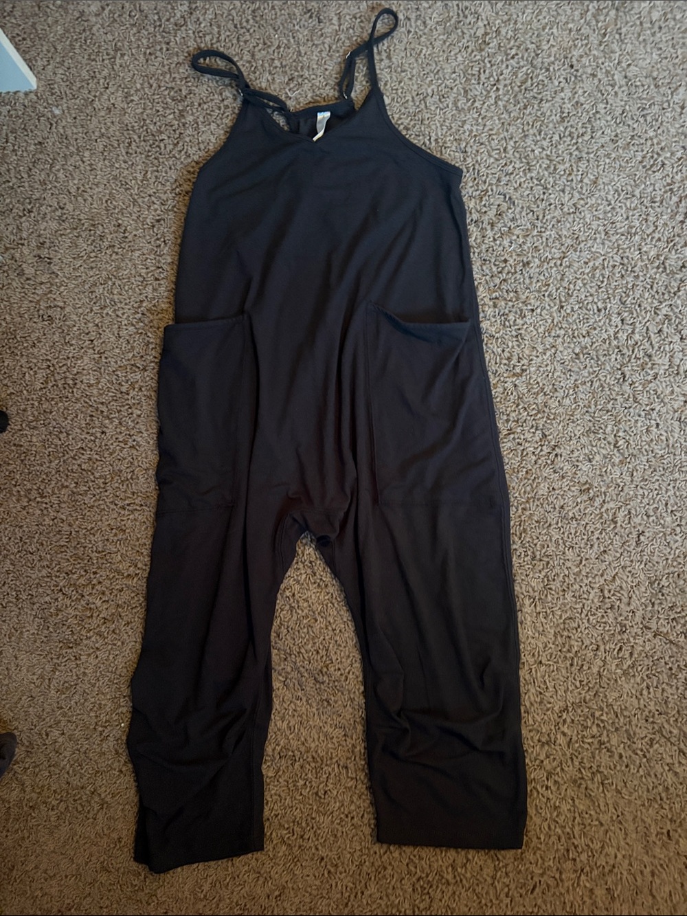 Black Kids One-Piece Romper with Pockets